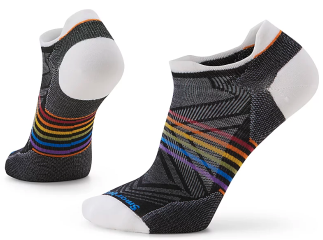 Unisex Smartwool Run Zero Cushion Pride Rainbow Low Ankle Socks