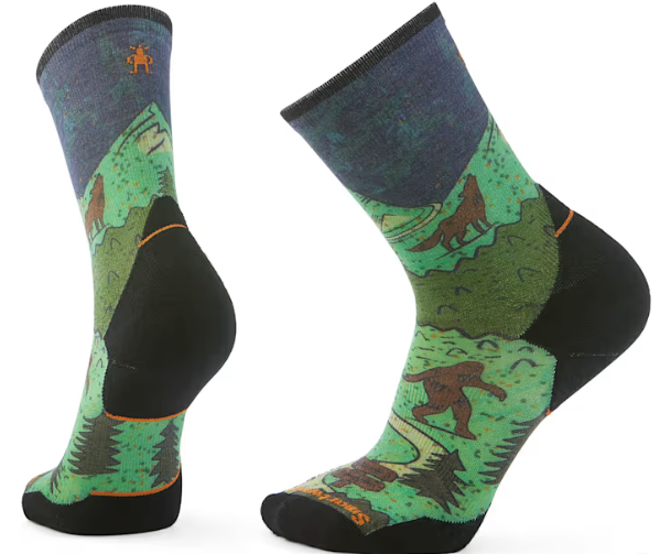 Unisex Smartwool Trail Run Neature Print Crew Socks