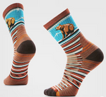 Load image into Gallery viewer, Unisex Smartwool Hike Bear Stripe Mid Crew Socks
