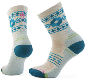 W Smartwool Hike Retro Floral Mid Crew Socks