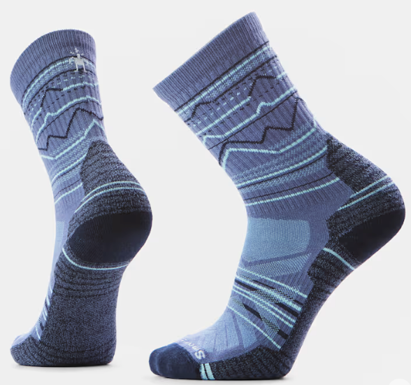 Unisex Smartwool Hike Mountain Range Pattern Crew Socks