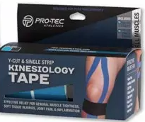 Pro-Tec Y-Cut & Single Strip Kinesiology Tape