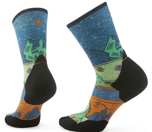 Women's Smartwool Trail Run Mountain Print Crew Socks