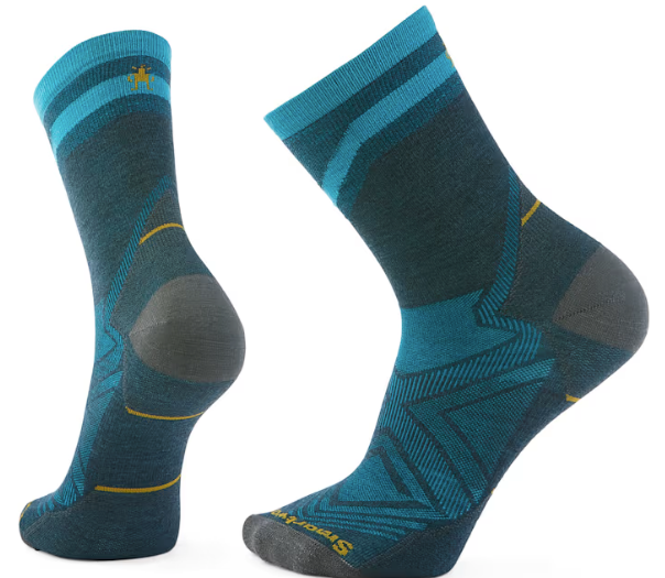 Unisex Smartwool Run Mid Crew Pattern Socks