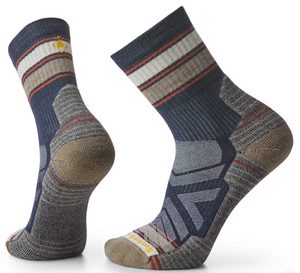Unisex Smartwool Hike Light Cushion Striped Mid Crew Socks